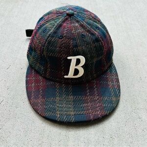 Bricks And Wood Hat Strap Back Plaid Twill Adjustable Made In USA